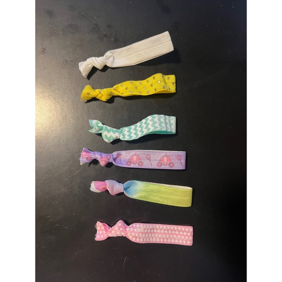 Accessories - Kids Hair Ties Elastic Headbands‎ Set 6 Princess Unicorn Rainbow Colors